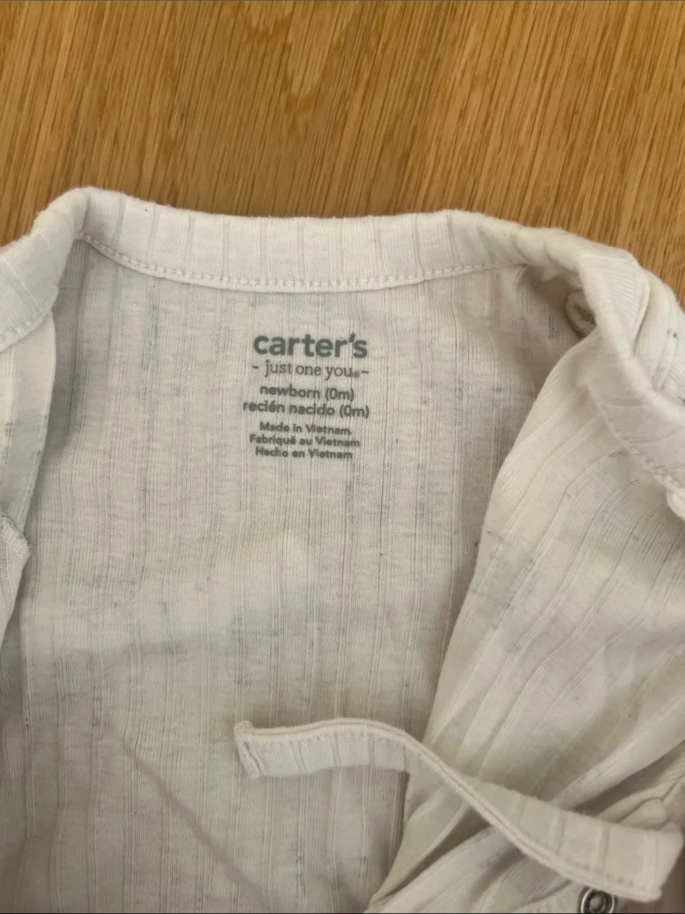 Carter's and H&M Neutral Newborn Baby Bundle—onesie, sweat set, baby gloves